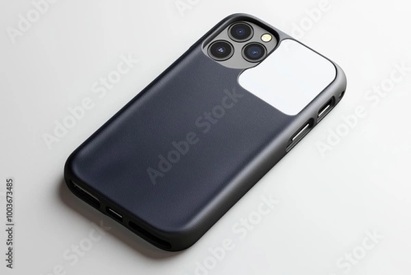 Fototapeta Smartphone case mockup isolated created with Generative AI