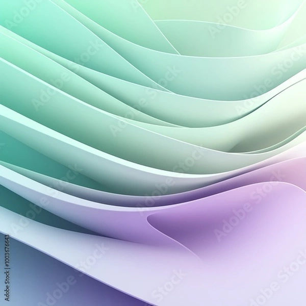 Fototapeta Abstract pastel color waves gradient background.