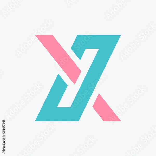 Obraz Letter X logo. Icon design. Template elements. Geometric abstract logos