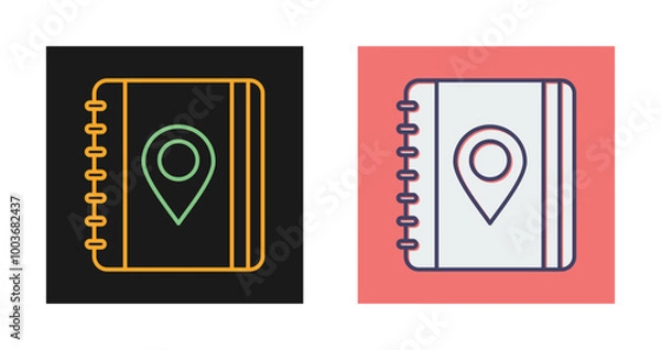 Fototapeta Travel Guideline Vector Icon