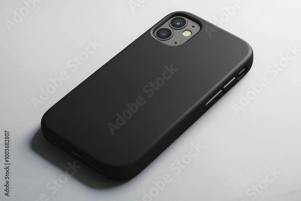 Fototapeta Smartphone case mockup isolated created with Generative AI