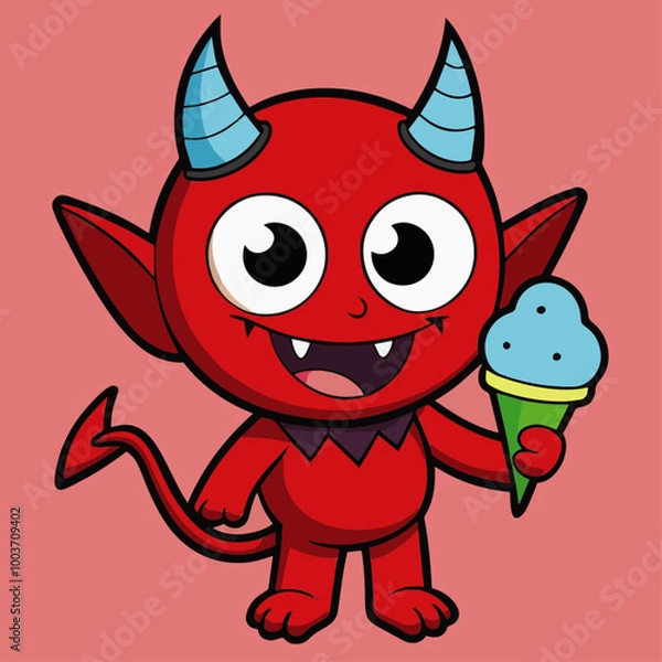 Obraz red devil cartoon