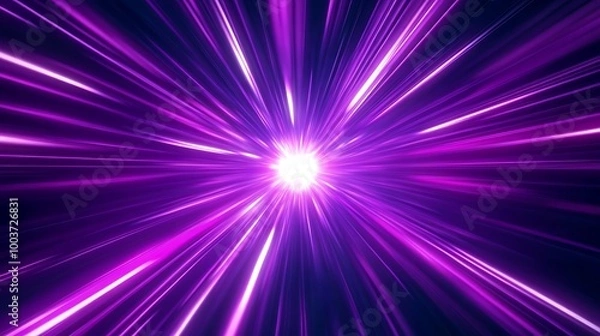 Fototapeta Neon speed rays abstract background. A burst of pink light energy