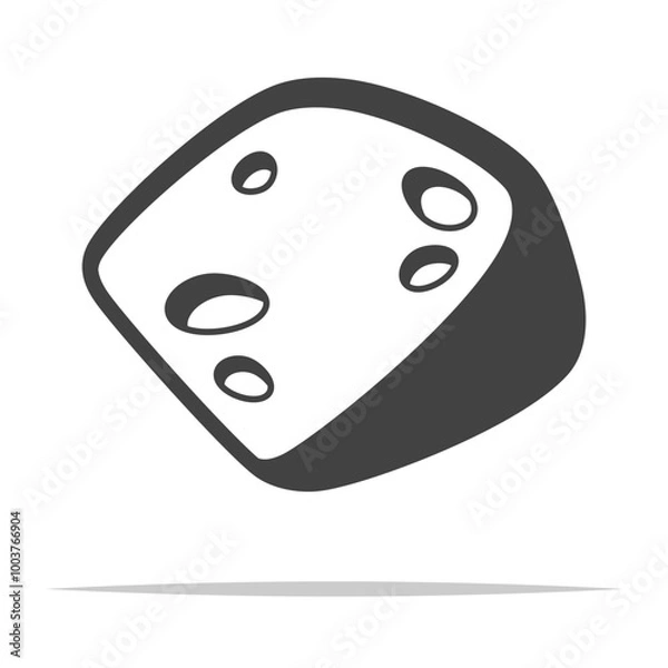 Fototapeta Gouda cheese icon transparent vector isolated