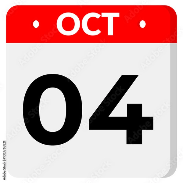 Obraz 04 Oct Date With Transparent Background