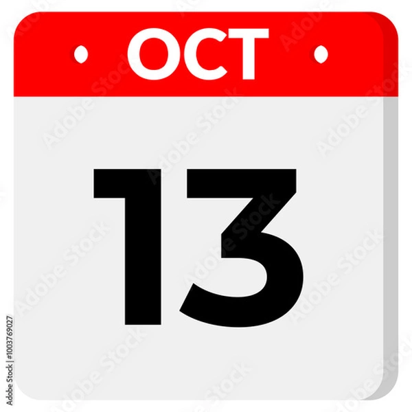 Obraz 13 Oct Date With Transparent Background