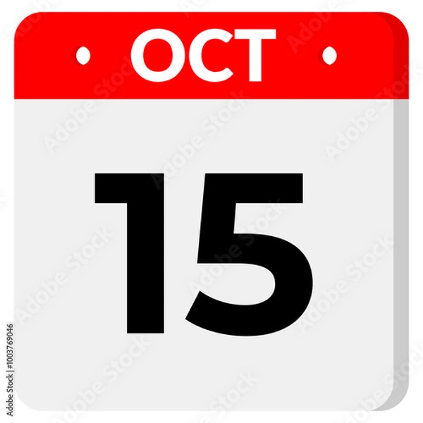 Obraz 15 Oct Date With Transparent Background