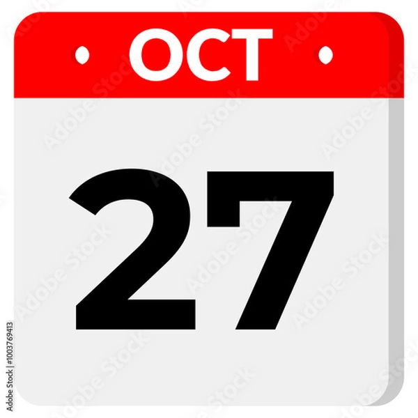 Obraz 27 Oct Date With Transparent Background