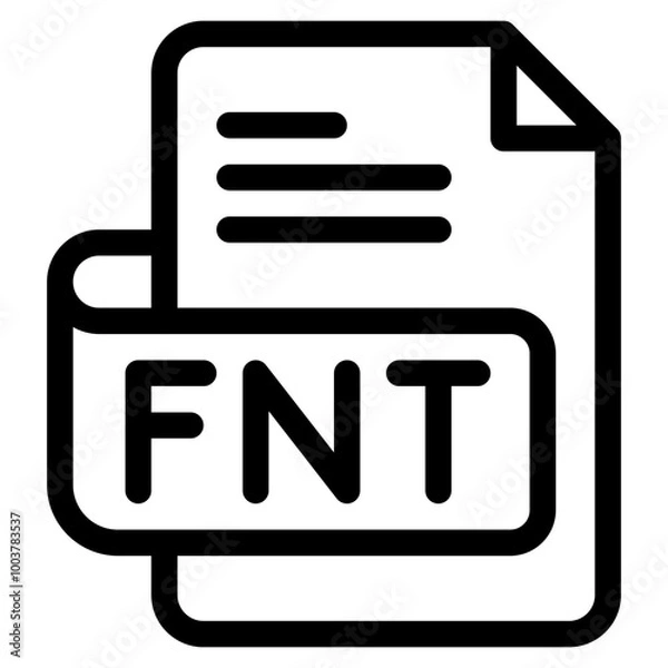 Obraz Vector Icon fnt, file type, file format, file extension, document