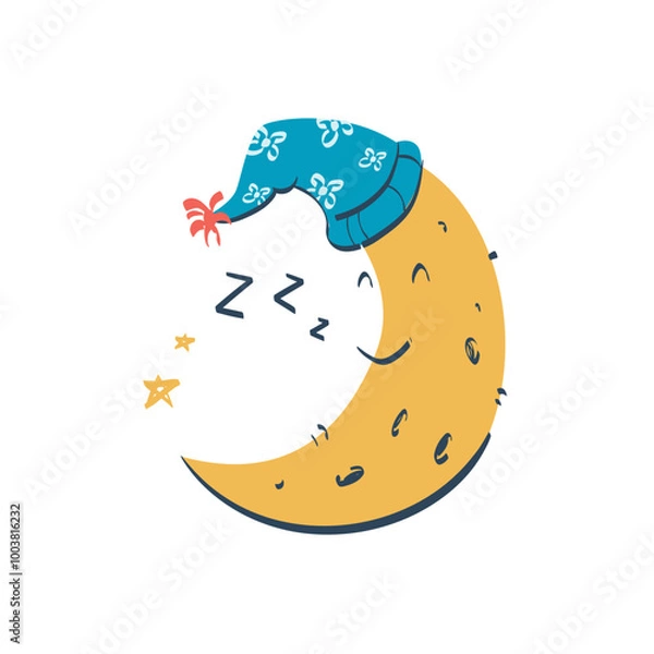 Obraz sleepy moon illustration