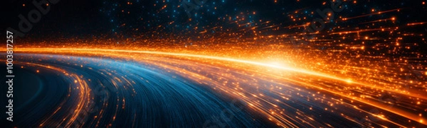 Obraz A digital landscape The essence of speed