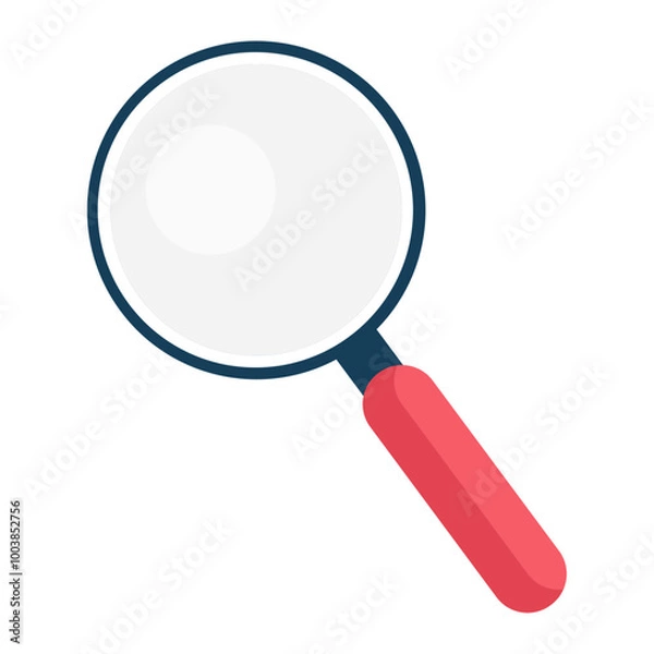 Fototapeta Magnifying glass icon illustration on white