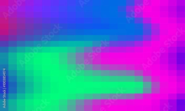 Fototapeta Vector abstract and colorful pixel background