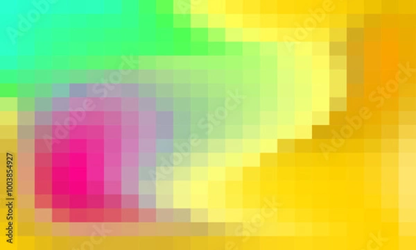 Fototapeta Vector abstract and colorful pixel background