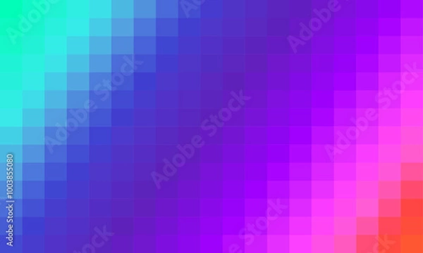 Fototapeta Vector abstract and colorful pixel background