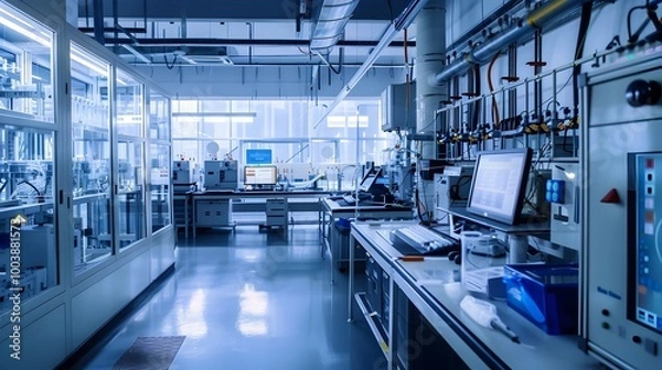 Fototapeta High Tech Research Lab Studying Smart Grid Technologies and Energy Systems