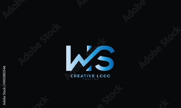 Obraz WS Abstract initial monogram letter alphabet logo design