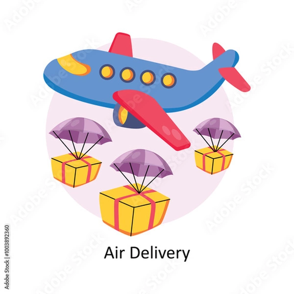 Fototapeta Air Delivery Concepts Style illustrations. EPS 10 File