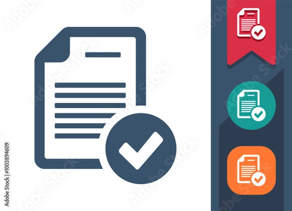 Fototapeta Document, File, Page, Form, Contract Icon
