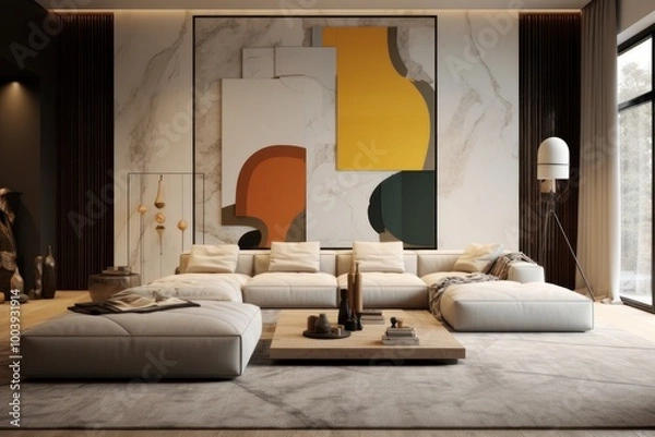 Fototapeta Modern living room
