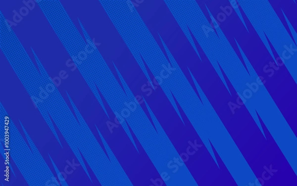 Fototapeta blue sport striped background with halftone texture and empty space vector illustration