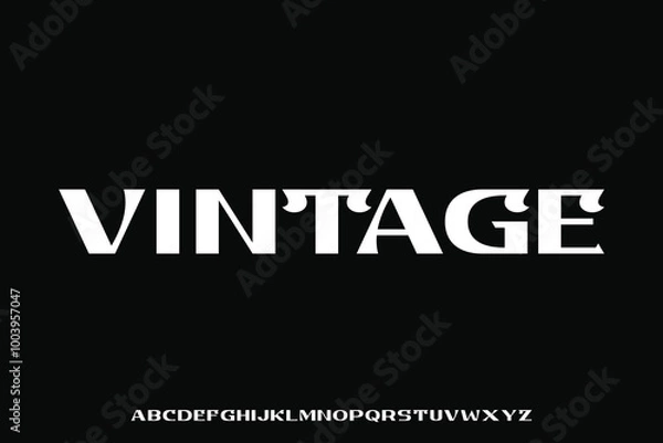 Fototapeta Display alphabet font vector design suitable for headline, poster, logo and many more