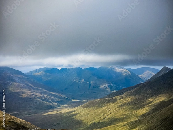Obraz mountains, plants and animals in the Lochaber region of the Scottish highlands
