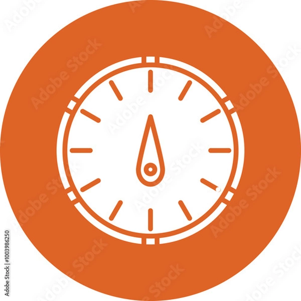 Fototapeta Clock Widget glyph circle icon