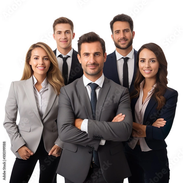 Obraz A professional business group isolated on transparent background