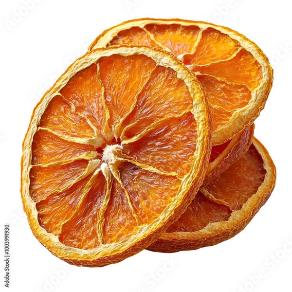 Fototapeta Dried orange slices isolated on white background