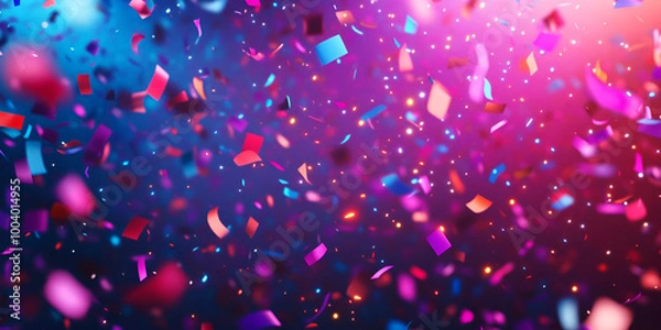 Obraz Colorful Confetti Explosion in Vibrant Hues