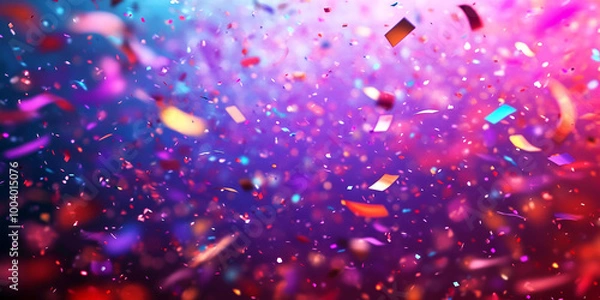 Obraz Colorful Confetti Explosion in Vibrant Hues