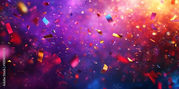 Obraz Colorful Confetti Explosion in Vibrant Hues