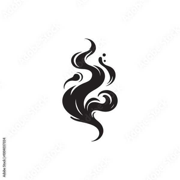 Fototapeta Modern Smoke Silhouette Logo Design: Sleek, Creative, and Perfect for Businesses Seeking a Unique and Stylish Identity