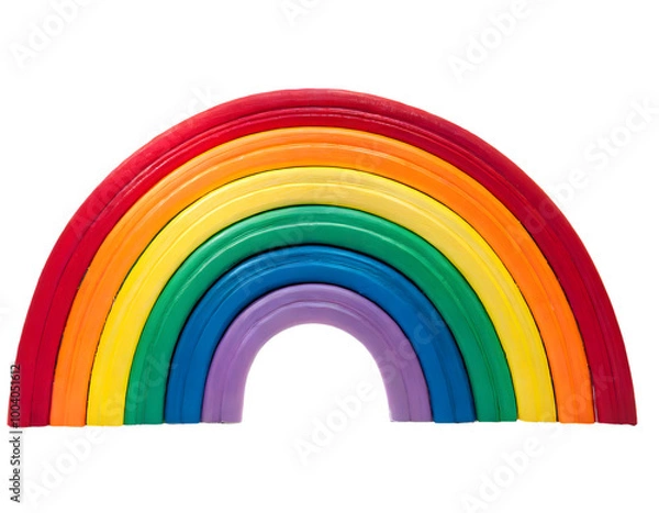 Fototapeta rainbow on a white isolated background. Generative AI.