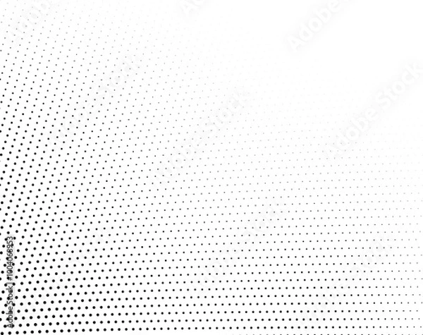 Fototapeta Abstract halftone wave dotted background. Futuristic twisted grunge pattern, dot, circles. Vector modern optical pop art texture for posters, business cards, cover, labels mock-up, stickers layout