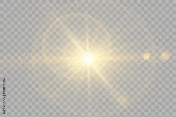Fototapeta Vector transparent sunlight special lens flare light effect. Stock royalty free vector illustration. PNG
