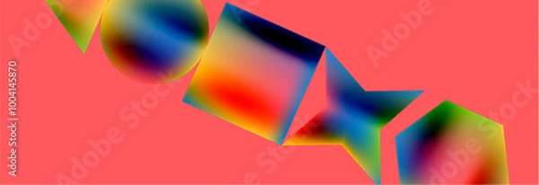 Fototapeta Fluid color geometric shapes abstract background. Vector Illustration For Wallpaper, Banner, Background, Card, Book Illustration, landing page