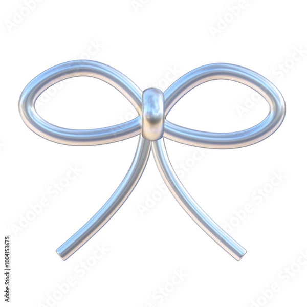 Obraz 3D Metallic Silver Chrome Stickers 