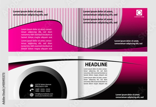 Fototapeta Set of presentation of flyer leaflet design
