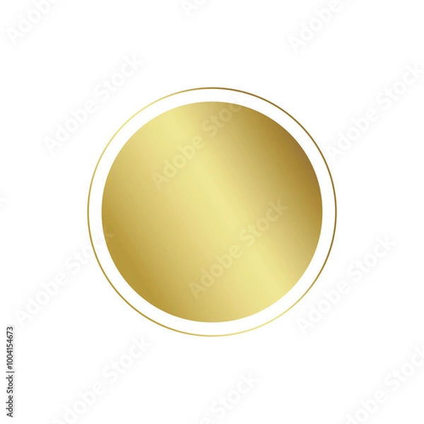 Fototapeta 金色丸形フレーム02_単品