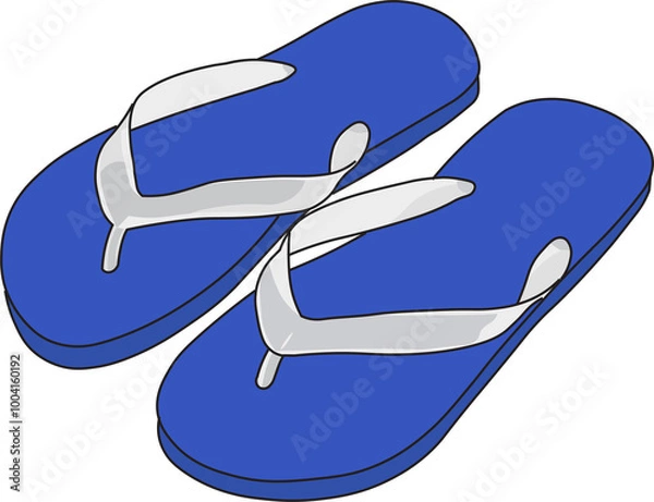 Obraz blue flip flops minimal