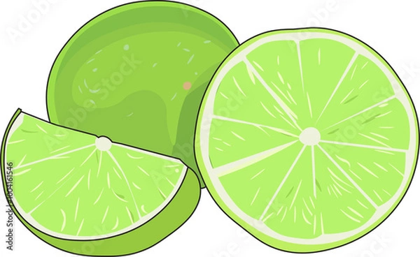 Obraz lime and slice