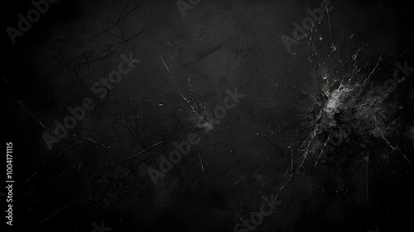 Fototapeta Scratching marks on a black background, dirty, stained background