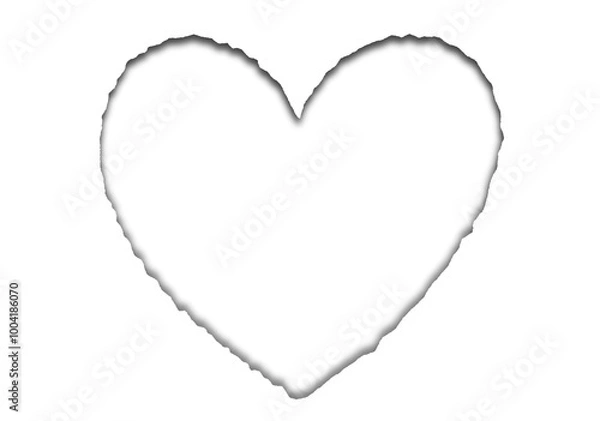 Fototapeta Paper torn in the shape of a heart
