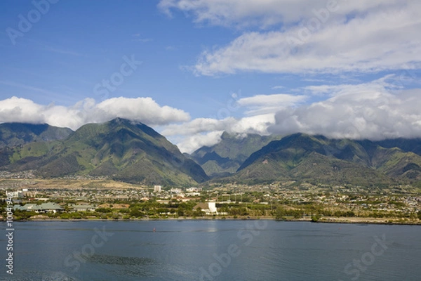 Obraz Kahului Bay on Maui, from an incoming cruise ship