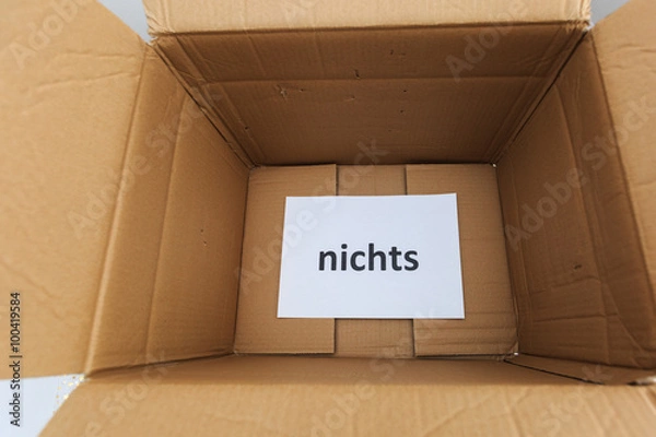 Fototapeta Geschenkkarton ohne Inhalt