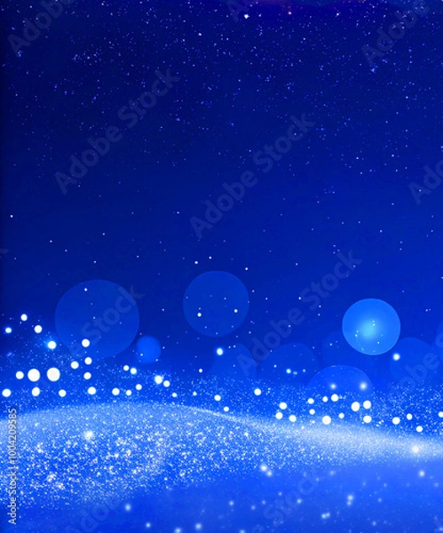 Obraz abstract blue Christmas backcground