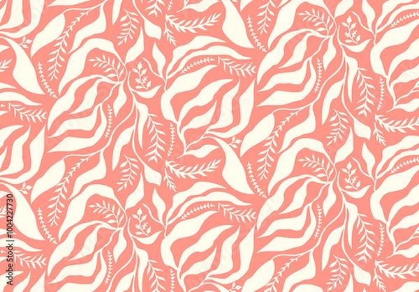 Obraz Seamless hand drawn minimal abstract organic shapes pattern. Collage contemporary print. Fashionable template for design. Design for fashion , fabric, textile, wallpaper, web, wrapping and all prints.