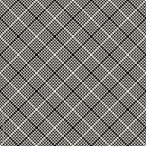 Fototapeta Seamless geometric mosaic pattern, mirroring design.